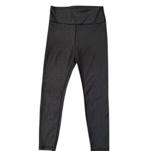 Anthropologie All Fenix Leopard Print Black Leggings High Waisted Size Med NWOT